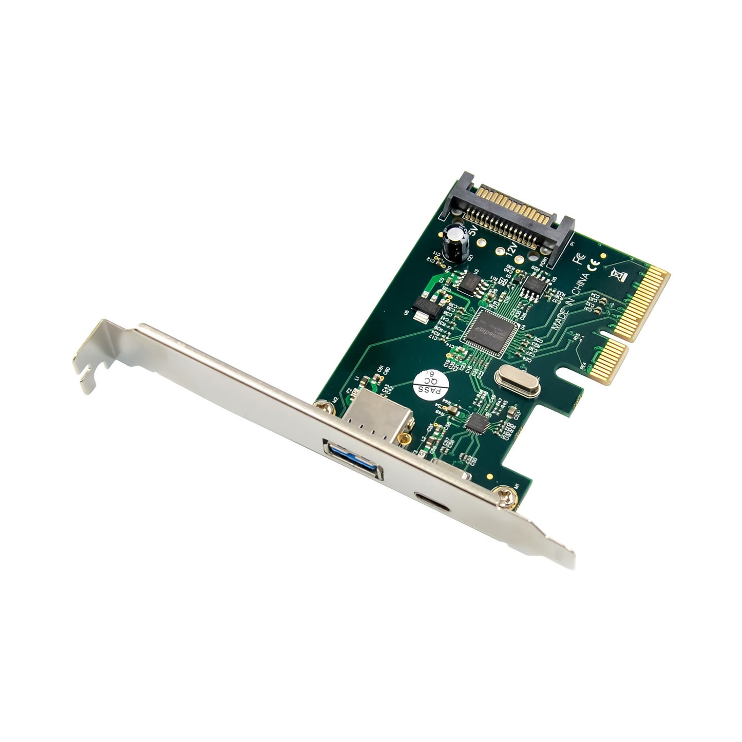 PCIE-USBC-A PCIe to USB 3.1 (Type A + Type C) Expansion Card 10Gbps Gen II w/ Full & Low Profile Brackets