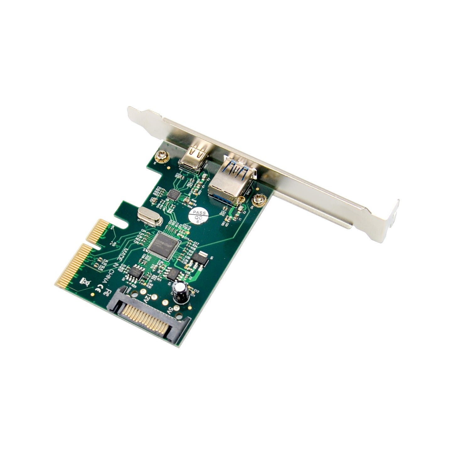 PCIE-USBC-A PCIe to USB 3.1 (Type A + Type C) Expansion Card 10Gbps Gen II w/ Full & Low Profile Brackets